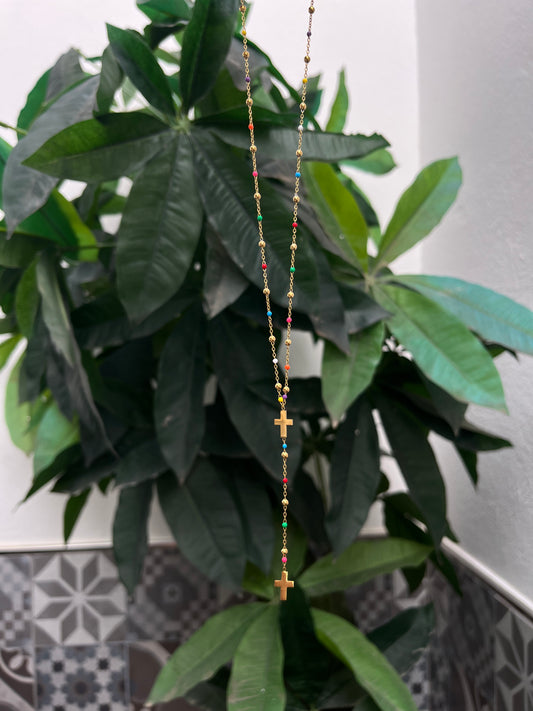 Collar Rosario Colores Cruz